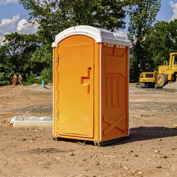 how often are the porta potties cleaned and serviced during a rental period in Burghill Ohio